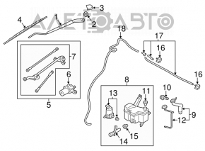 Мотор омывателя Nissan Altima 13-18 новый неоригинал TQPARTS