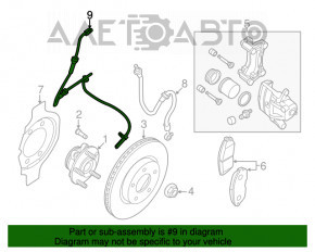 Датчик ABS передний левый Nissan Altima 13-18 e25281557