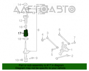 Arc spate stânga Toyota Camry v55 15-17 SUA SE XSE rigiditate crescută.