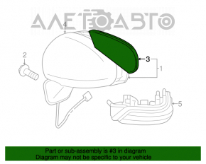 Element oglindă stânga Toyota Prius 30 10-15