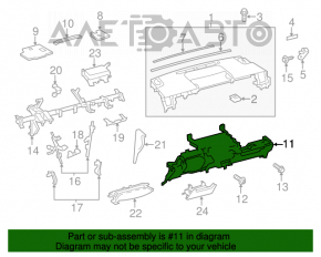 Нижняя часть торпеды Toyota Prius V 12-17 темно-серая