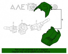 Накладка рулевой колонки Toyota Prius V 12-17
