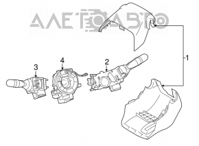 Накладка рулевой колонки Toyota Prius V 12-17