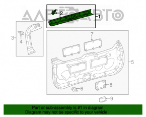 Capacul portbagajului superior al usii Toyota Prius V 12-17 gri s-a decolorat.