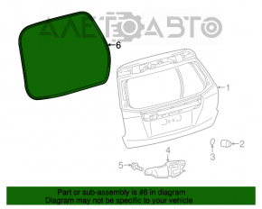 Garnitura de cauciuc pentru ușa portbagajului Toyota Prius V 12-17