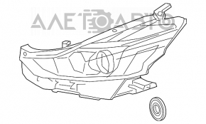 Far dreapta față Toyota Prius V 15-17, goală, rest halogen.