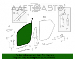 Garnitură de etanșare a ușii față dreapta Toyota Prius V 12-17 gri.