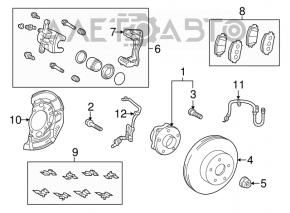 Placă de frână față stânga Lexus Hs250h 10-12 275/25mm ruginită