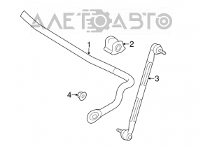 Bară stabilizatoare față dreapta Toyota Prius V 12-17 nouă, neoriginală CTR