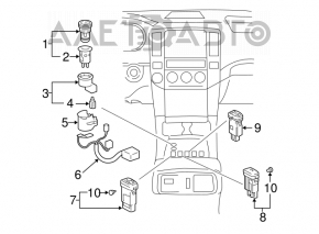 Butonul de încălzire a scaunului drept Lexus GX470 03-09