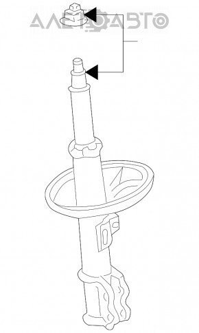 Амортизатор передний правый Toyota Sienna 04-10
