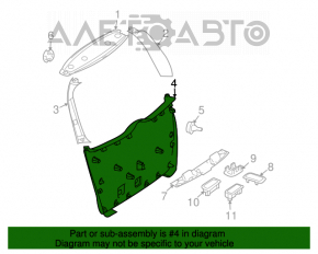 Обшивка двери багажника нижняя Mercedes W164 ML беж