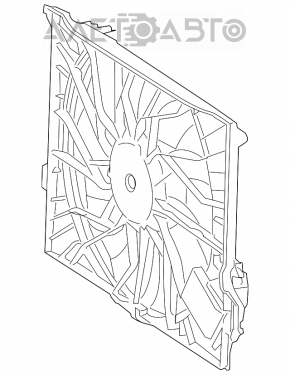 Difuzorul carcasei radiatorului cu ventilator asamblat Mercedes W221 M273
