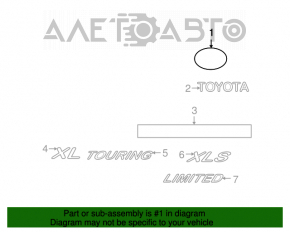 Emblema capacului portbagajului Toyota Avalon 05-12