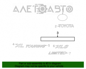 Emblema cu inscripția Avalon pentru capacul portbagajului Toyota Avalon 05-12.