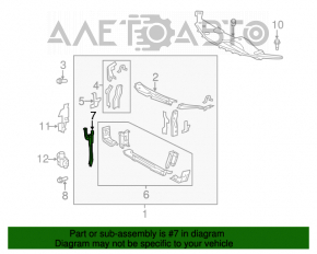 Bara de blocare a capotei Toyota Camry v50 12-14 SUA