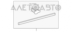 Moldura ușii ușii centrale - geamul ușii din fața dreapta Toyota Sequoia 08-16