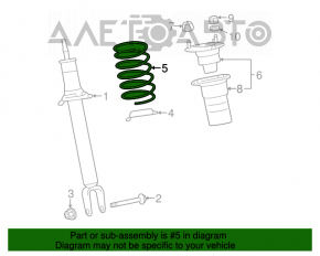 Arcul de suspensie frontal stânga pentru Lexus LS460 07-12 rwd