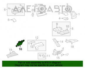 Накладка колени водителя Toyota Prius V 12-17 темно-серая, царапина