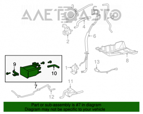 Recipientul cu absorbant de cărbune Toyota Sienna 04-10