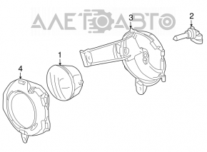 Rama far dreapta pentru Lexus ES330 05-06, puncte