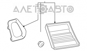 Lumină capac interior portbagaj dreapta Lexus LS460 LS600h 07-09 Dorest nou original OEM