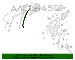 Направляющая стекла двери задней правой Mazda 6 13-21
