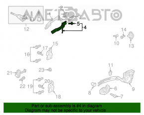 Mecanismul manetei ușii față stânga Mazda 6 13-21