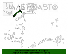 Manerul ușii exterioare față stânga Mazda 6 13-17