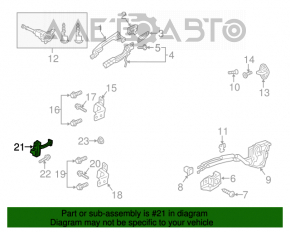 Limitatorul ușii din spate stânga Mazda 6 13-17