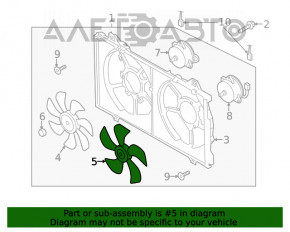 Paletele ventilatorului de răcire stânga Mazda 6 13-21 2.0 2.5