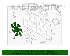 Крыльчатка вентилятора охлаждения правая Mazda 6 13-21 2.0 2.5