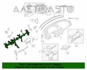 Tubul subtorpilor de întărire Mazda 6 13-15, ruginit.