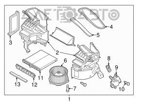 Печка в сборе Mazda 6 13-15 дорест