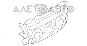 Controlul climatizării cu afișaj pentru Mazda 6 13-15, model auto fără încălzire.