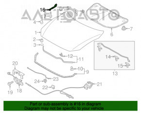 Bucla capotei stânga Mazda 6 13-17