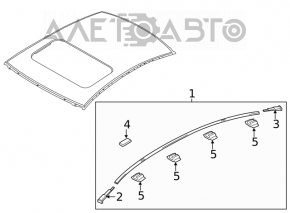 Capota dreapta a acoperisului Mazda 6 13-21