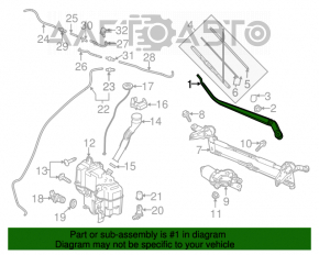 Frânghie ștergător parbriz stânga Mazda 6 13-17