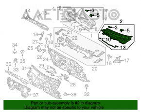 Grila stergatoarelor din plastic stanga Mazda 6 13-17