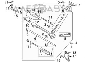 Рулевая тяга левая Mazda 6 13-17 usa