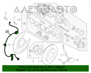 Датчик ABS задний левый Mazda 6 13-15