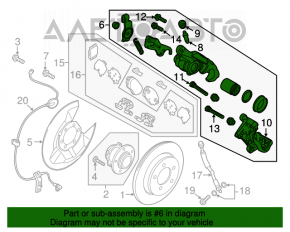 Суппорт задний правый Mazda 6 13-15