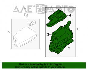 Blocul de siguranțe sub capotă Mazda 6 14-15