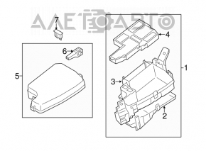 Blocul de siguranțe sub capotă Mazda 6 14-15