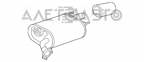 Глушитель задняя часть с бочкой правая Toyota Camry v55 15-17 3.5 usa