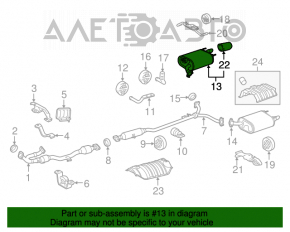 Silencer spate cu teava dreapta Toyota Camry v55 15-17 3.5 usa