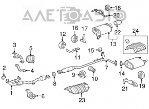 Silencer spate cu teava dreapta Toyota Camry v55 15-17 3.5 usa