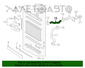 Патрубок охлаждения верхний Toyota Avalon 13-18 3.5