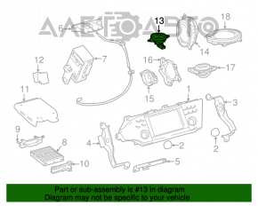 Difuzorul din panoul frontal stânga Toyota Camry v50 12-14 SUA JBL