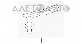 Capacul pragului din spate stânga exterior Toyota Camry v55 15-17 SUA negru, tip 1